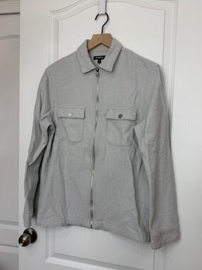 Express Mens Full Zip Long Sleeve Shirt Jacket Small